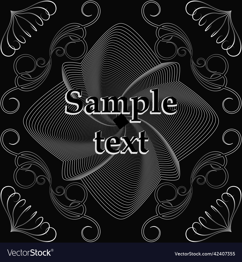 Frame for text with a monochrome pattern
