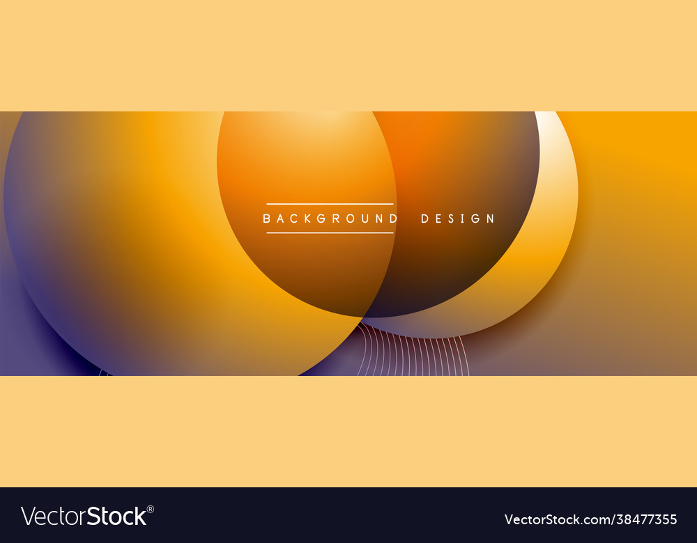 Gradient circles with shadows techno vector image Gradient circles with shadows techno