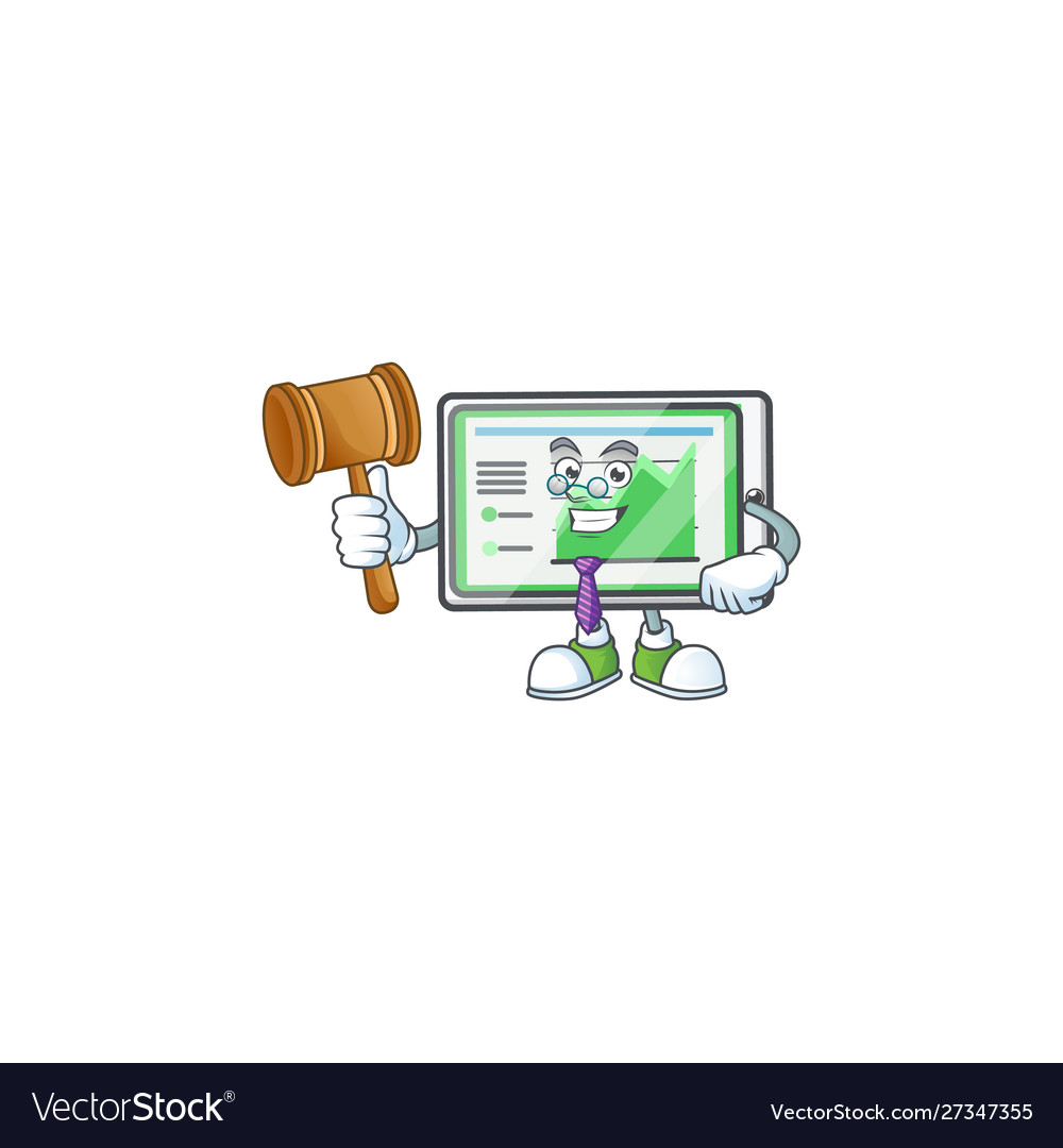 Judge up chart horizontal table on white