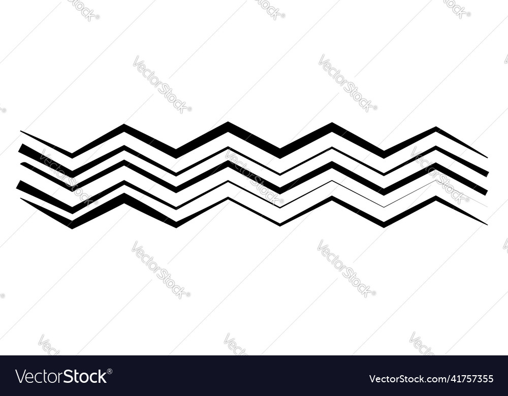 Line stripe element with distorted deformed effect