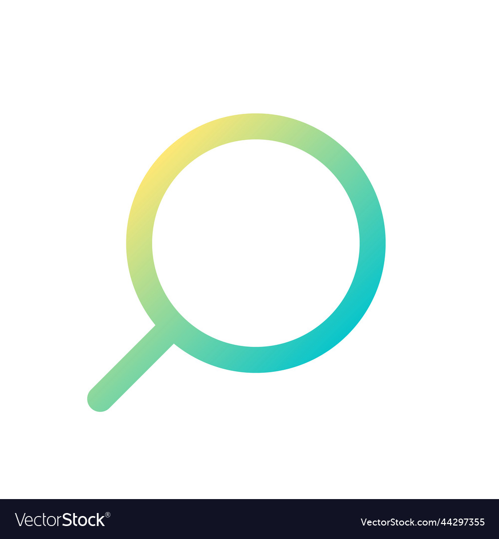 Magnifying glass pixel perfect gradient linear ui vector image Magnifying glass pixel perfect gradient linear ui