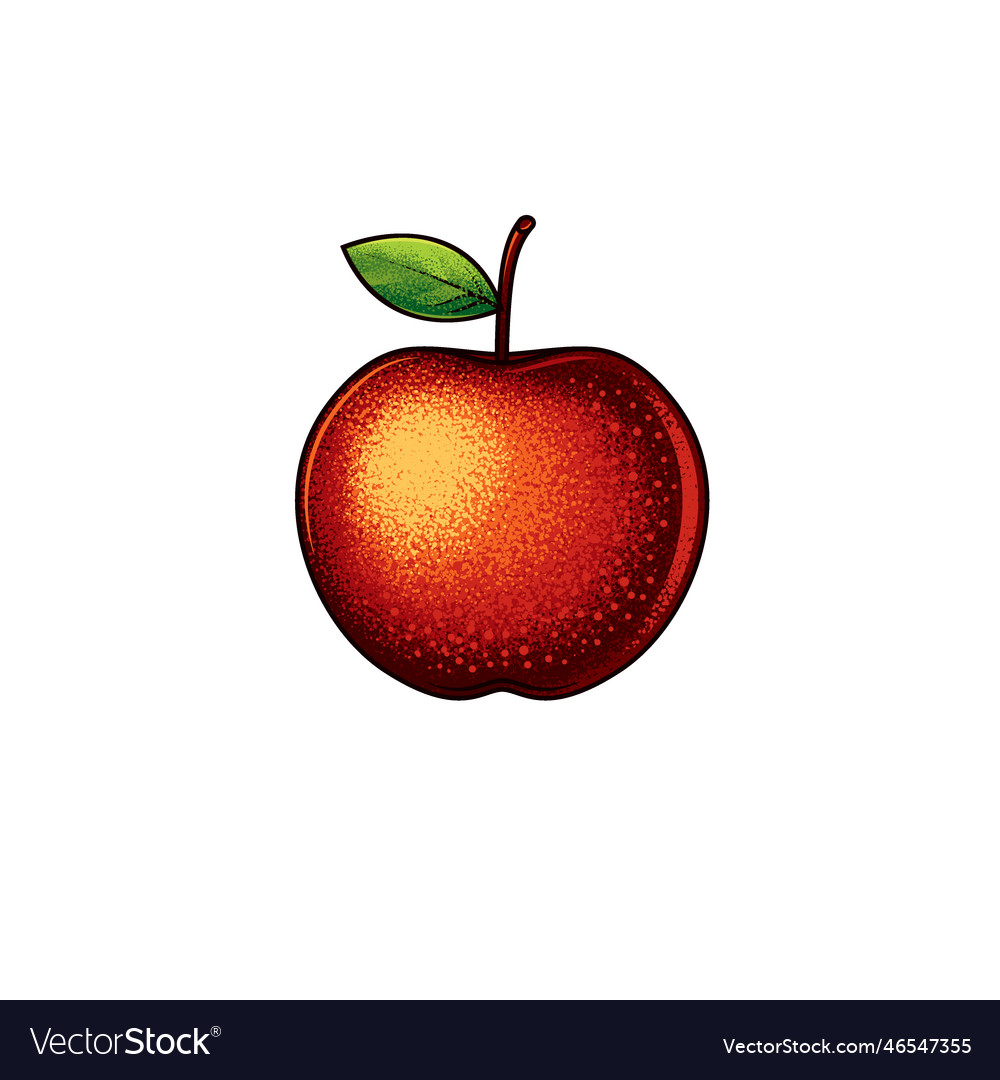 Red apple Royalty Free Vector Image - VectorStock