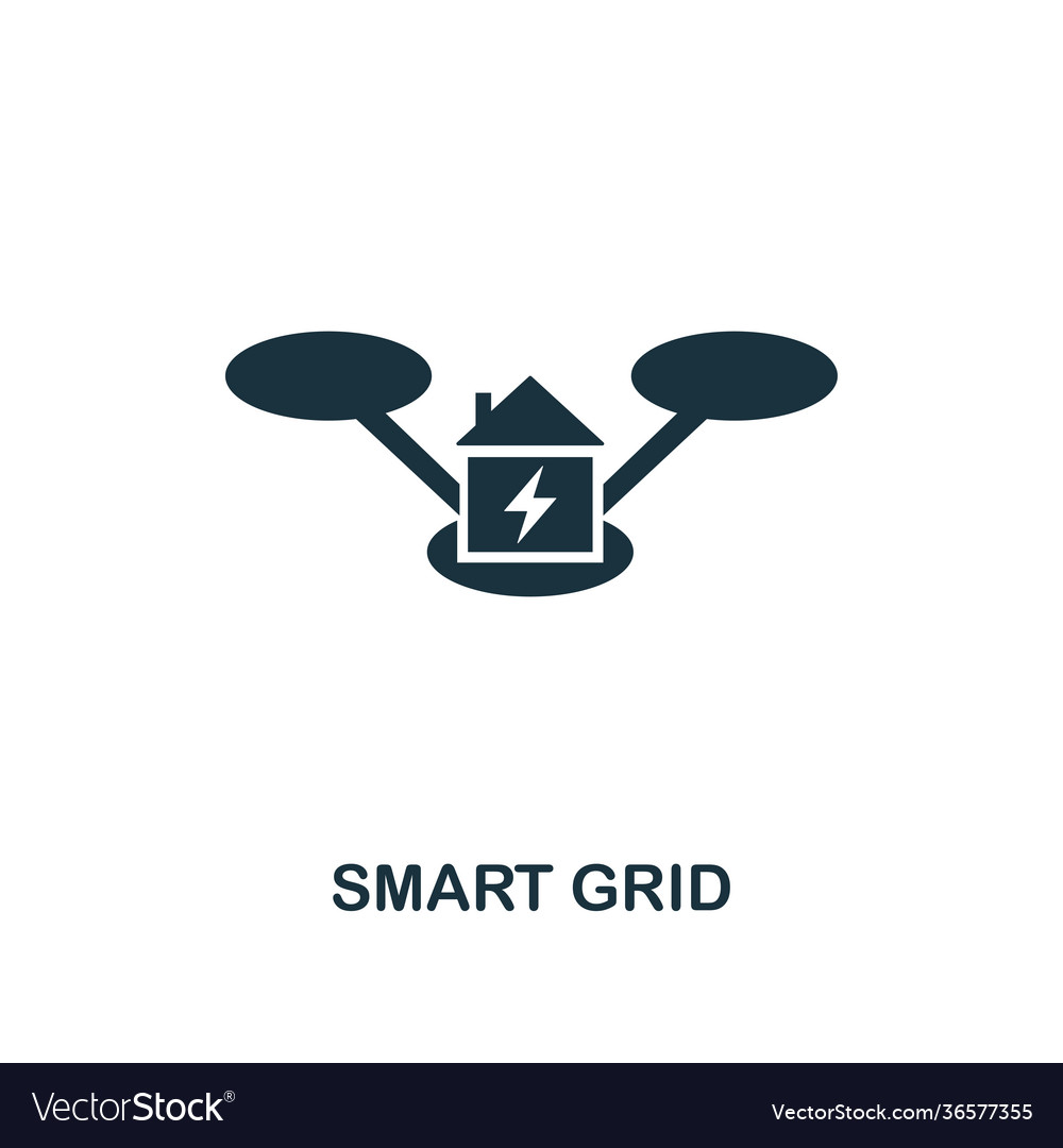 Smart grid icon premium style design from Vector Image