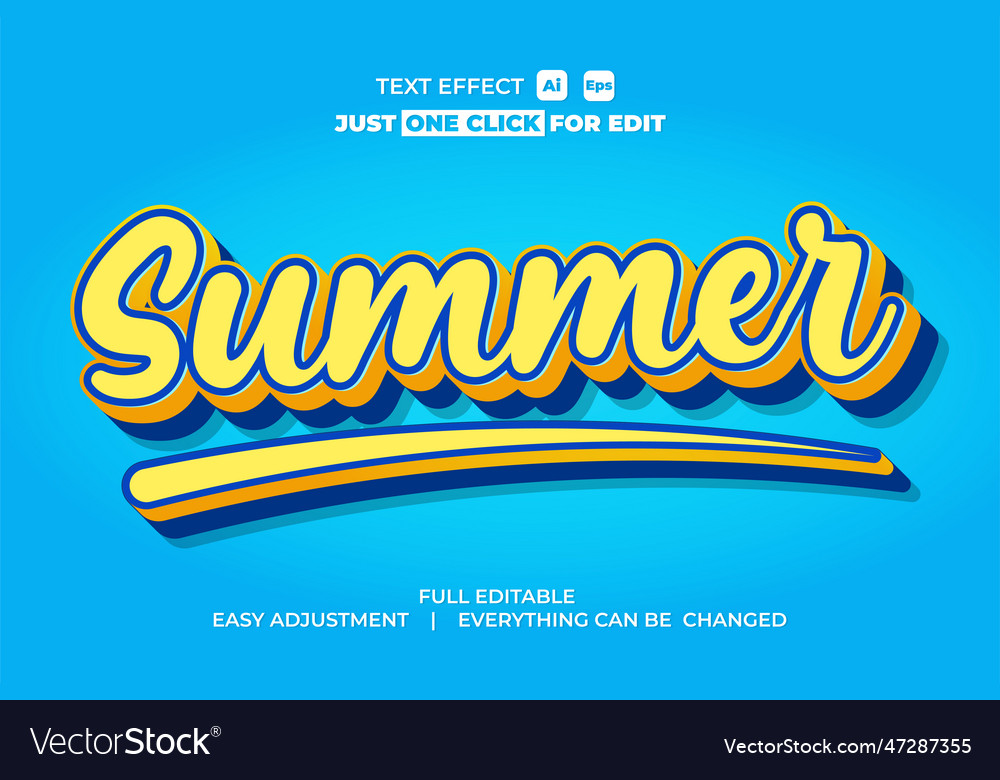 Summer event text effect editable