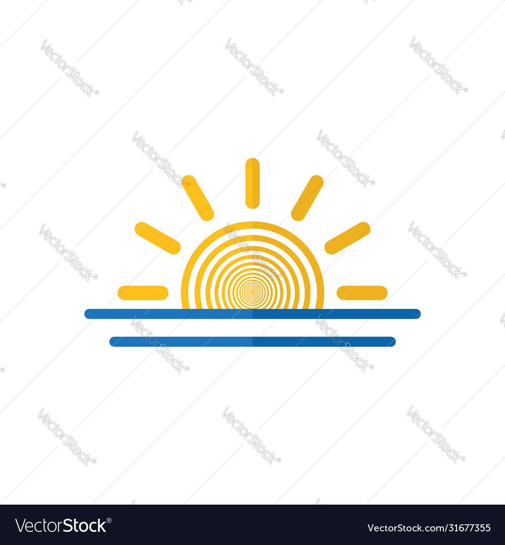 Sunset icon sunrise weather symbol