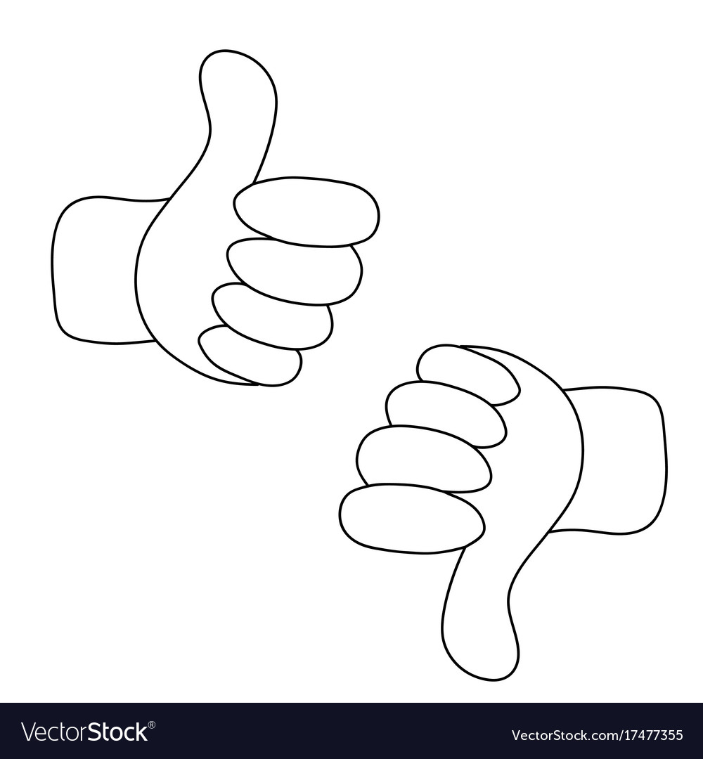 Thumbs up and down - like dislike