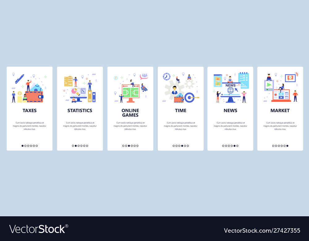 Website and mobile app onboarding screens Vector Image Website and mobile app onboarding screens