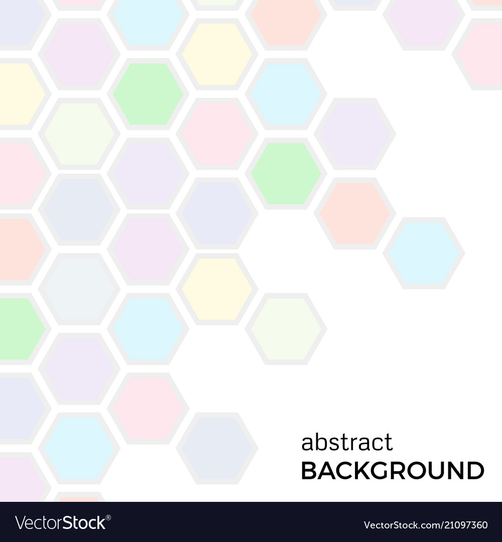Abstract background with color hexagons elements vector image Abstract background with color hexagons elements