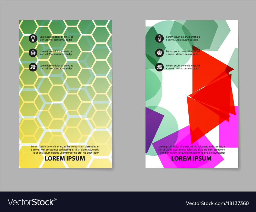 Abstract composition business card set box block