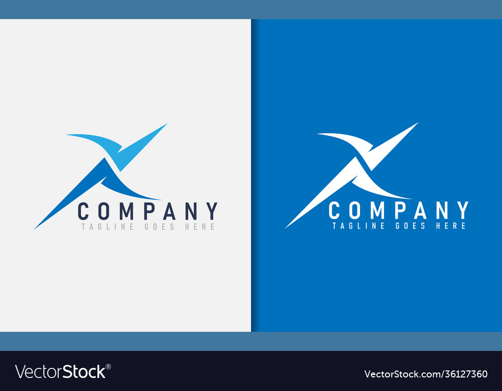 Abstract initial letter x logo design