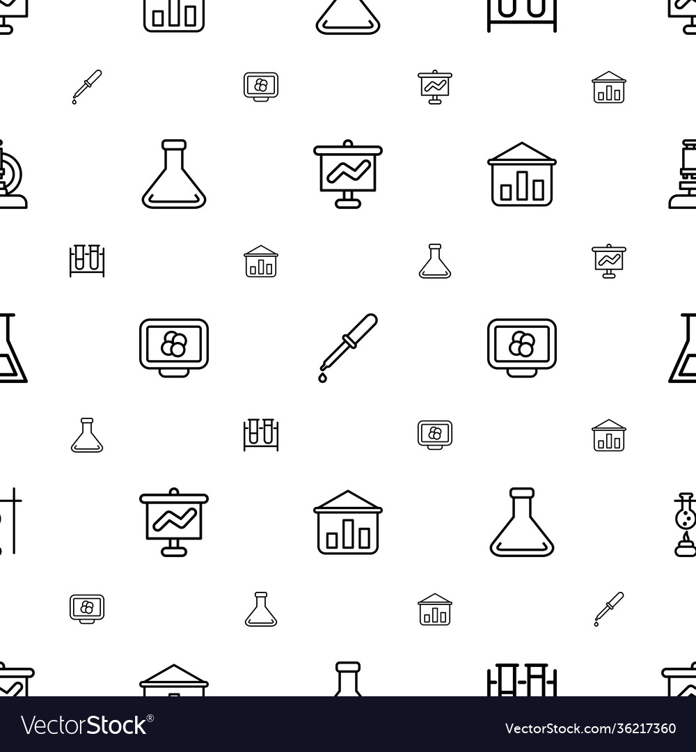 Analysis icons pattern seamless white background