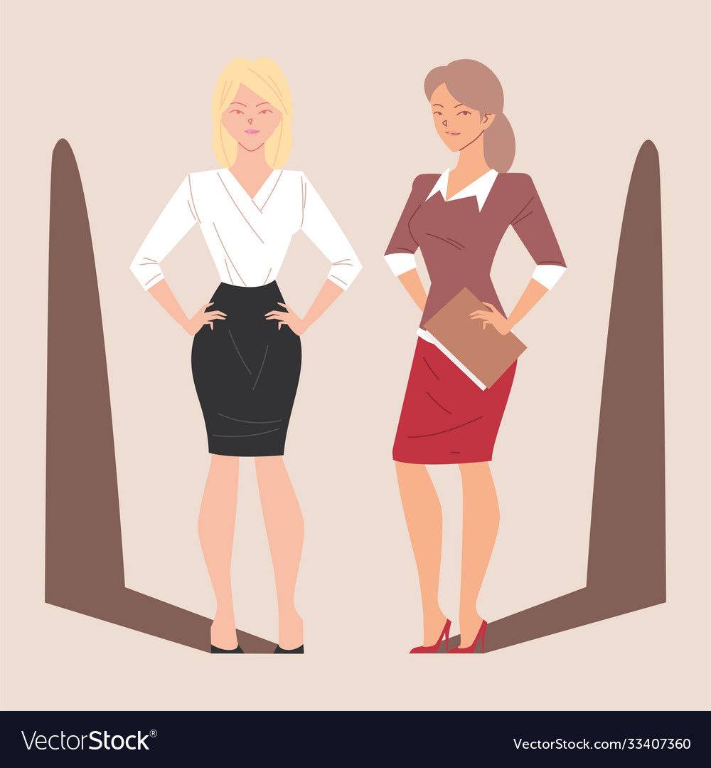 Beautiful business women in different poses