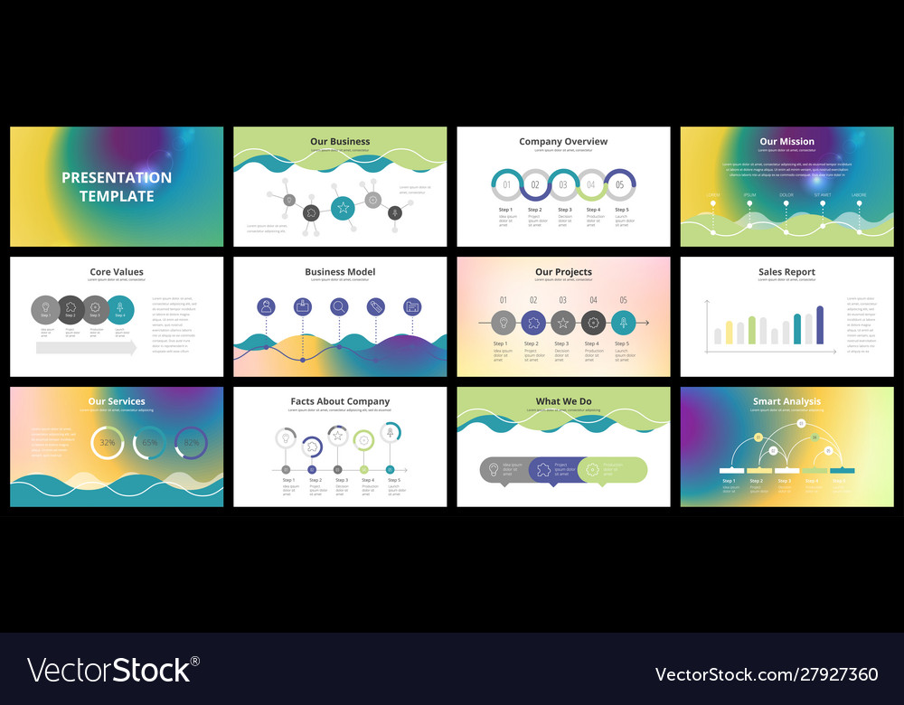 Business presentation templates Royalty Free Vector Image