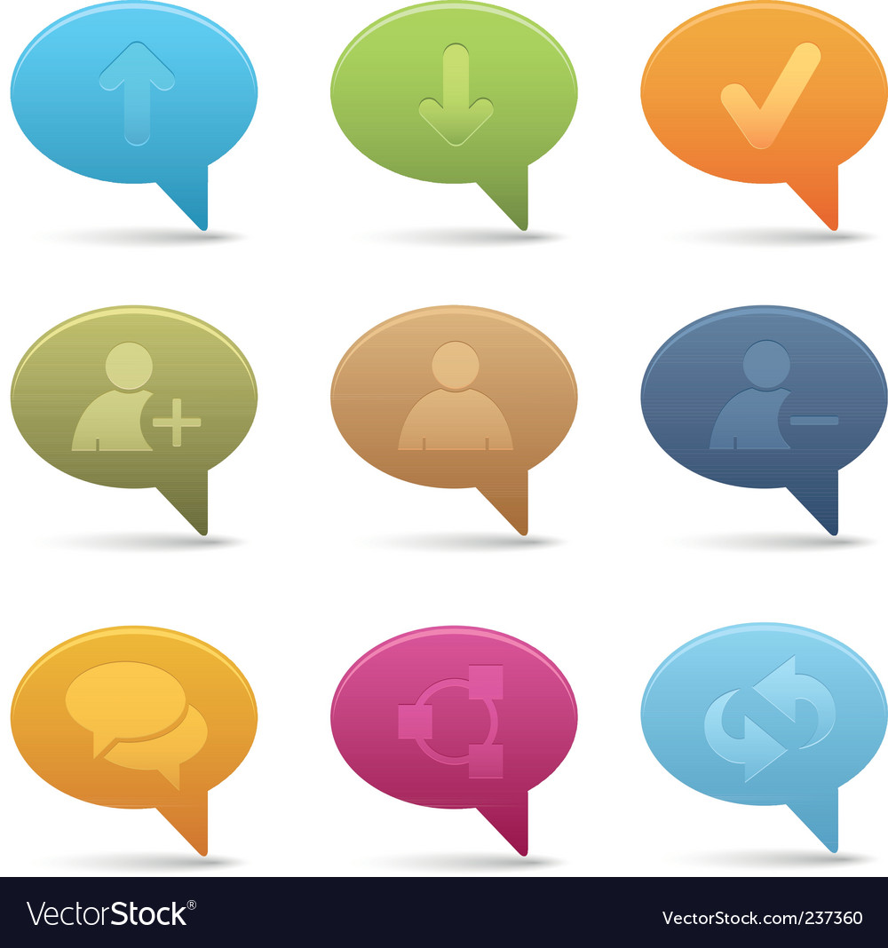 Chat Bubble Icons - Media Set