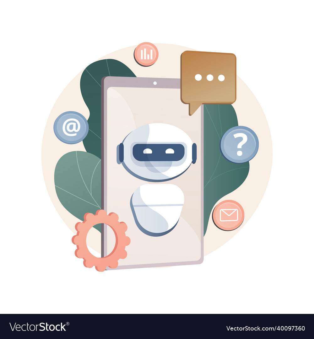 Chatbot artificial intelligence abstract concept Vector Image Chatbot artificial intelligence abstract concept