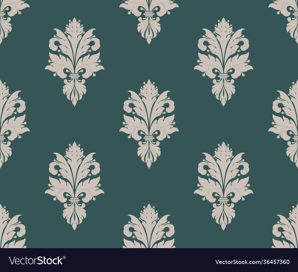 Damask seamless pattern element classical vector image Damask seamless pattern element classical