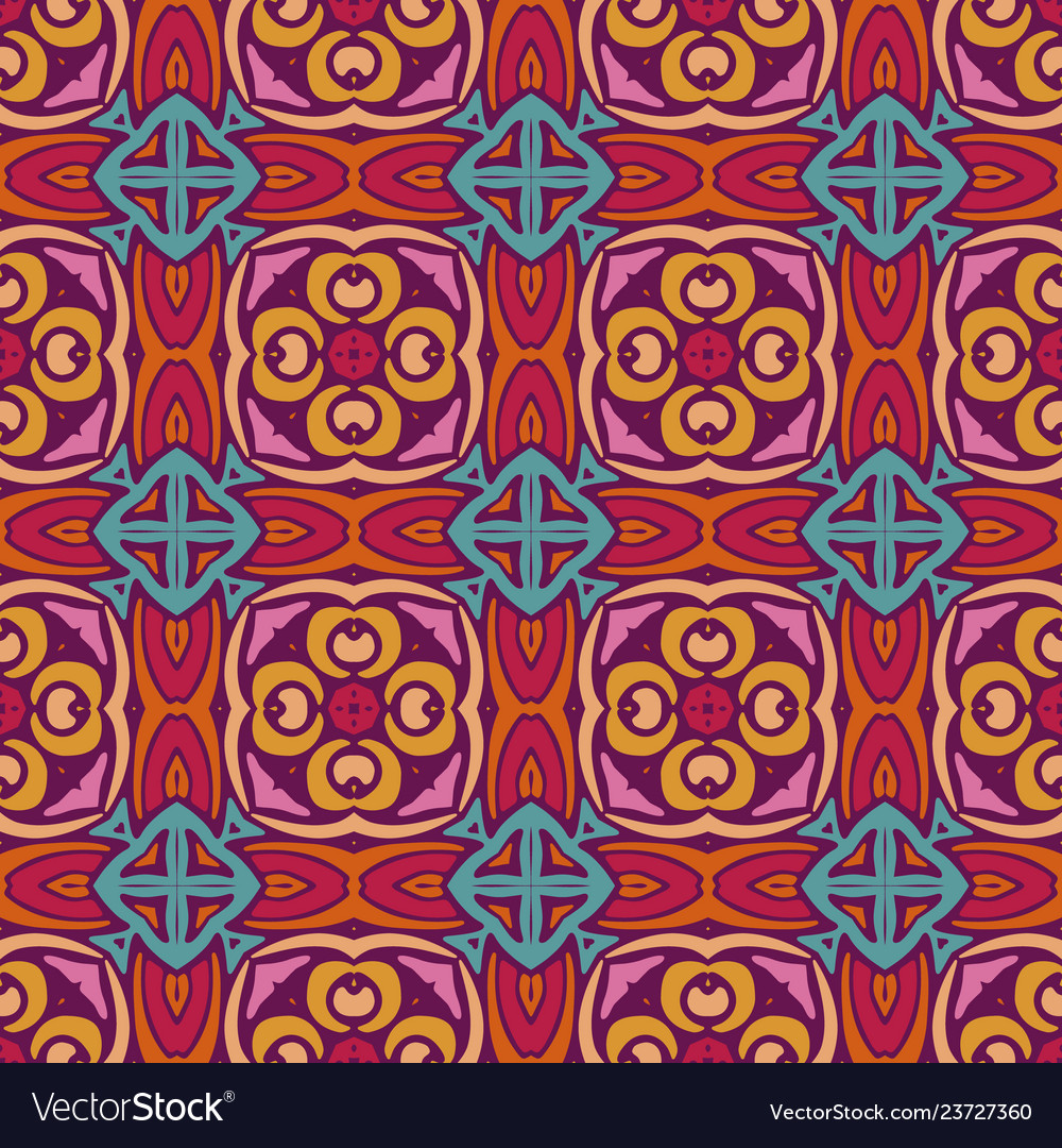 Geometric ethnic pattern for fabric Royalty Free Vector