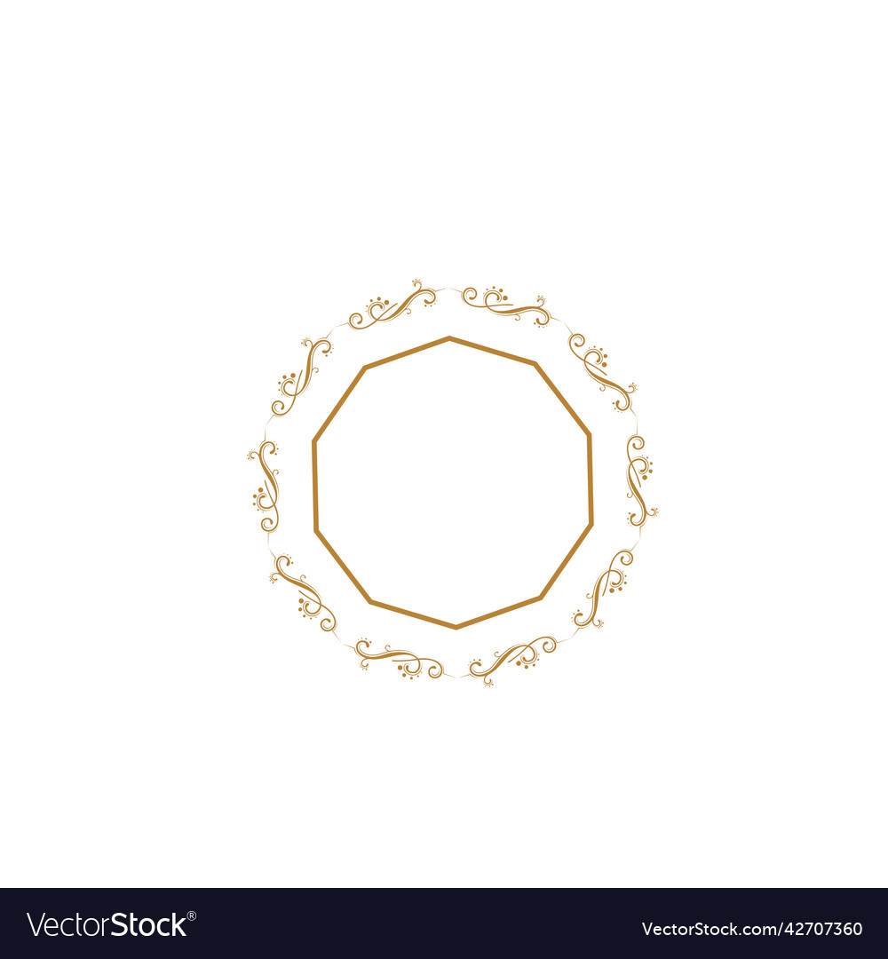 Geometric frame abstract logo design 22 Royalty Free Vector
