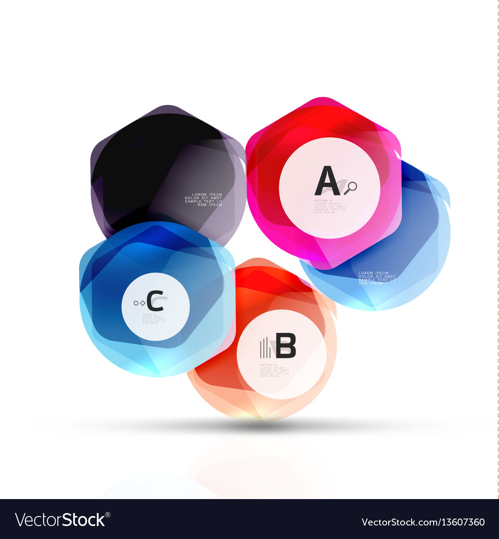 Geometrical hexagons abstract background Vector Image Geometrical hexagons abstract background