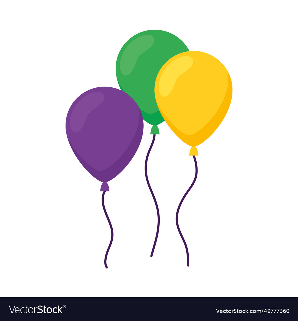 Mardi gras balloons Royalty Free Vector Image - VectorStock