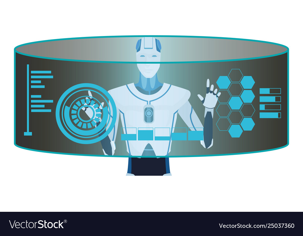 Robot using a holographic interface