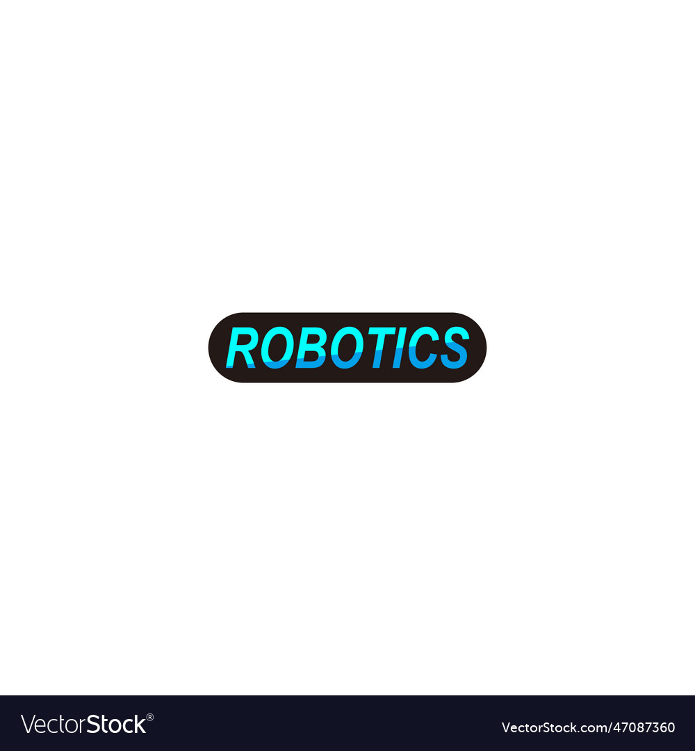 Robotics text geometric symbol simple logo
