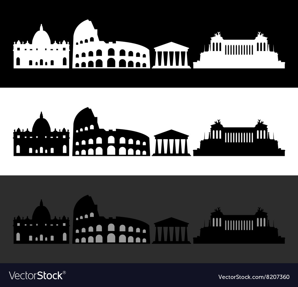 Rome skyline Royalty Free Vector Image - VectorStock