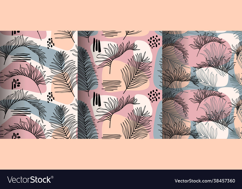Seamless pattern with abstract leave vector image Seamless pattern with abstract leave