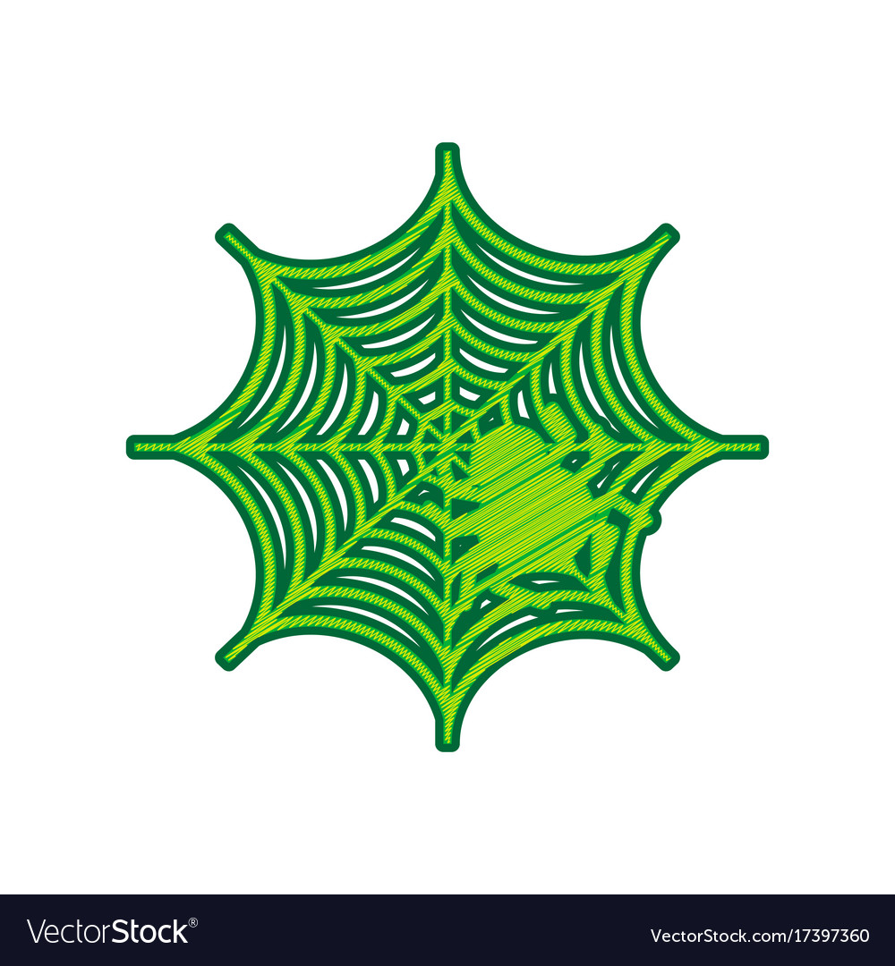 Spider on web lemon scribble