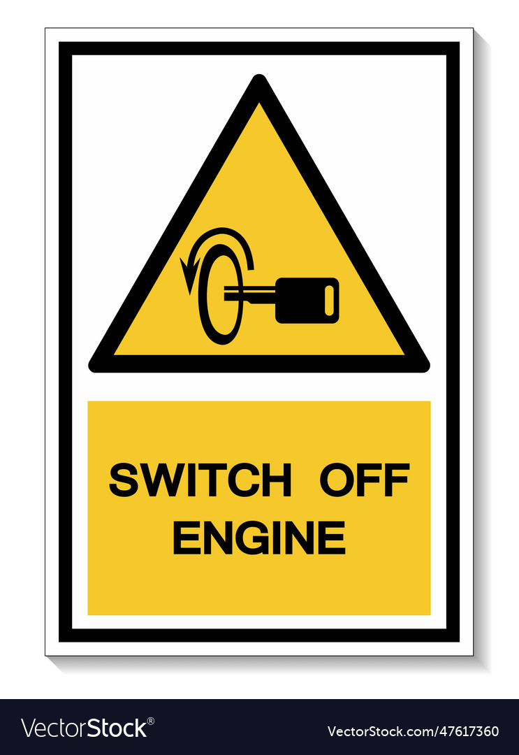 Switch off engine symbol sign isolate on white Vector Image