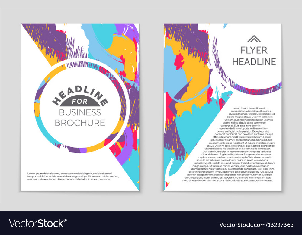 Abstract layout background set for art