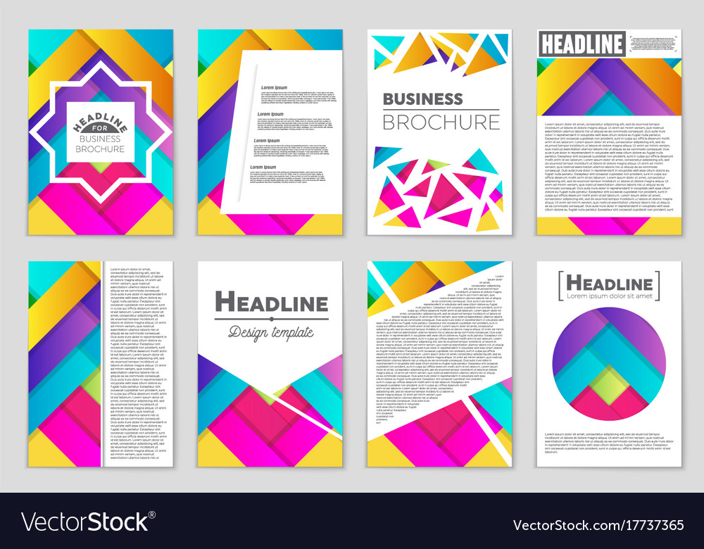 Abstract layout background set for art