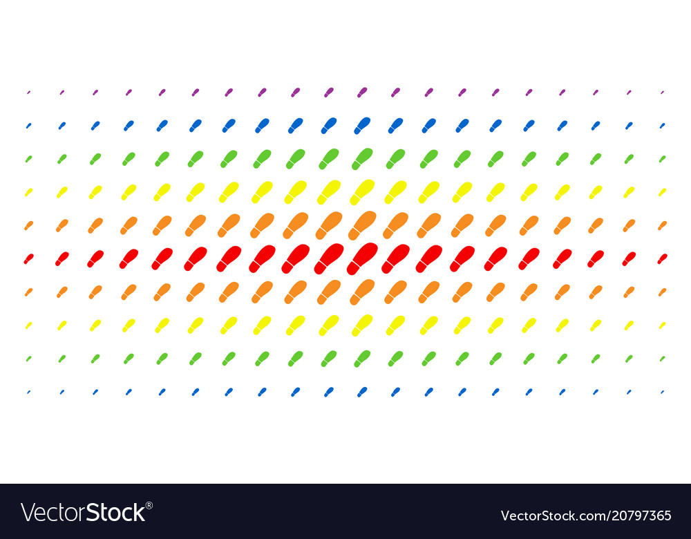 Boot footprint spectral halftone pattern