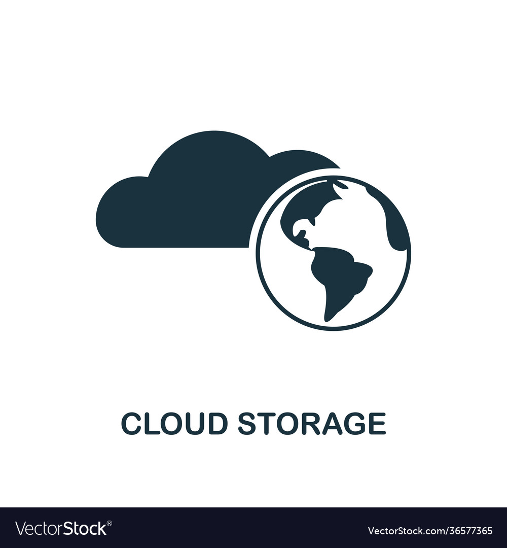 Cloud storage icon creative element design from