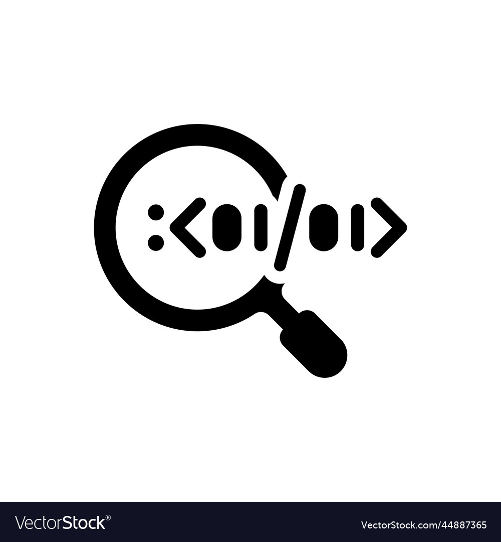 Code Search Magnifier Icon