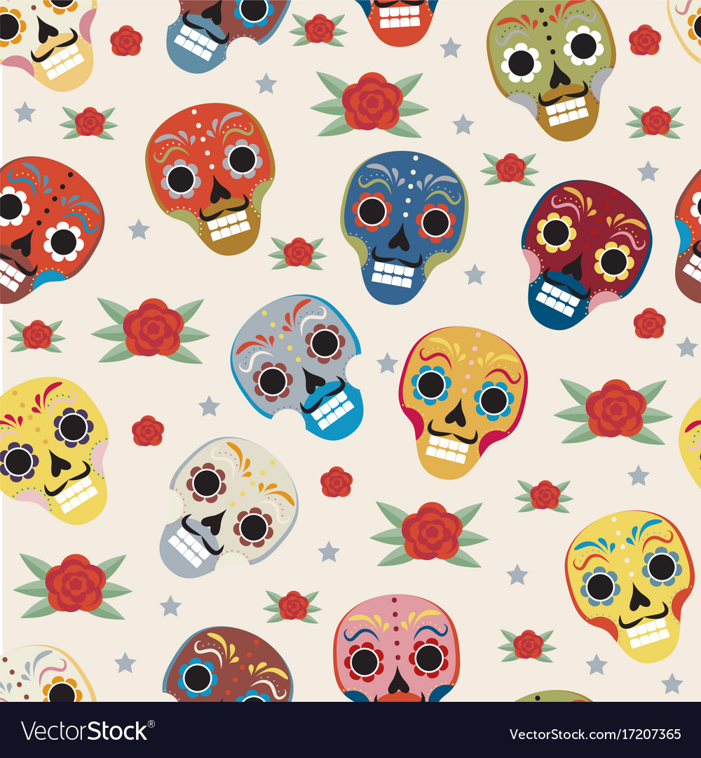 Day of the Dead Sugar Skull Pattern