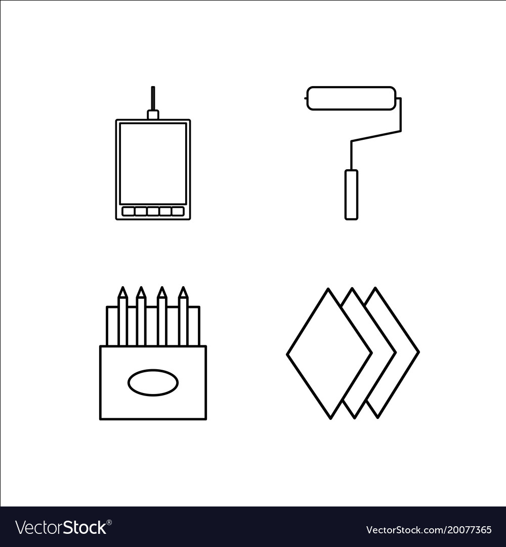 Design und Studio einfache lineare Icon-Setsimple