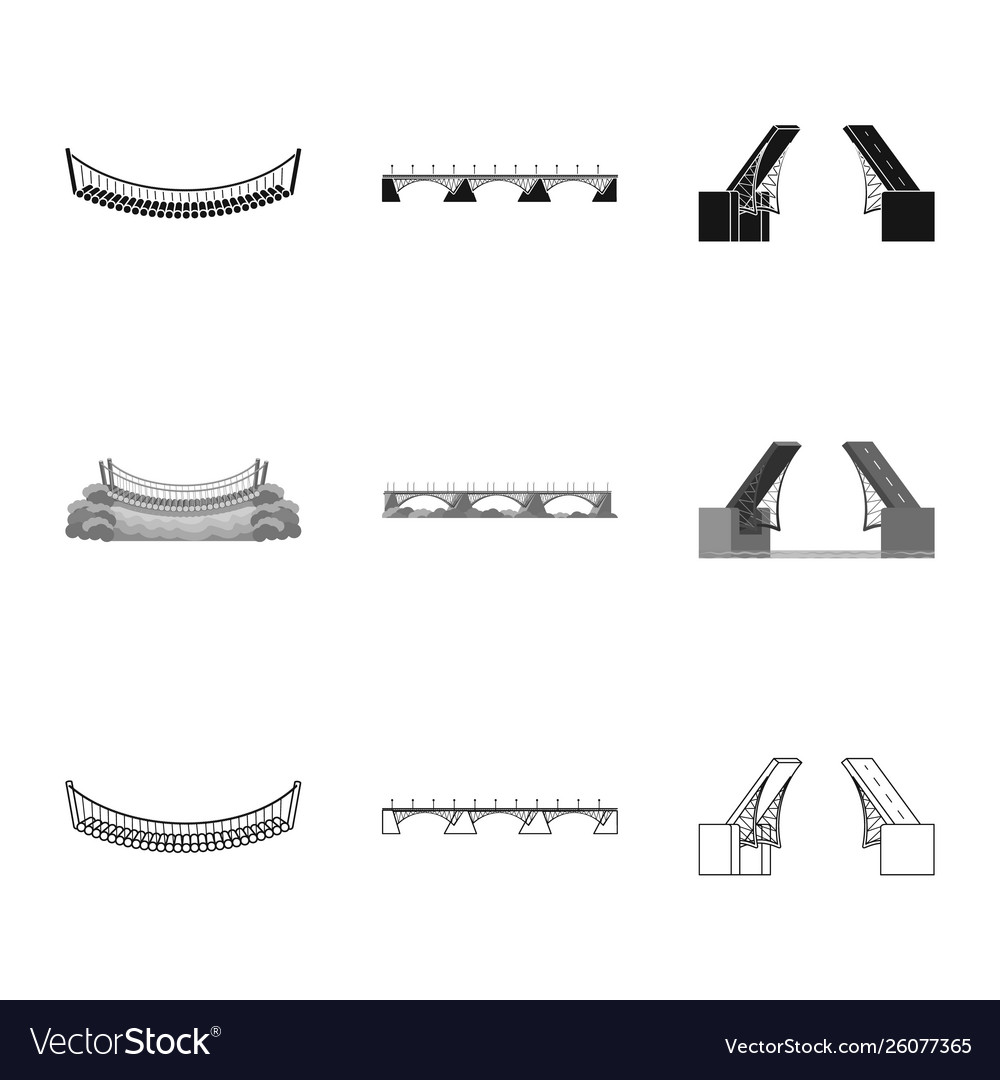 Design connection and sign set vector image Design connection and sign set
