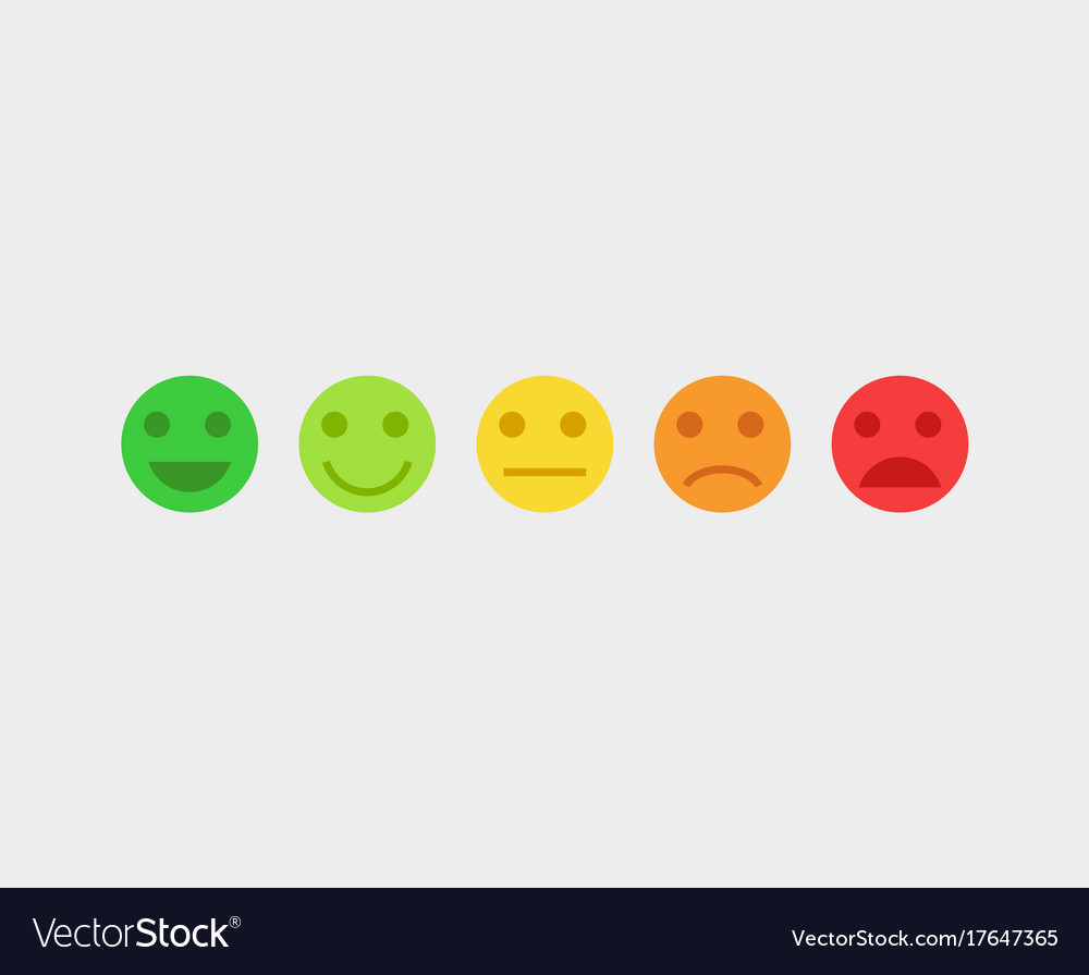 Feedback concept emoji faces