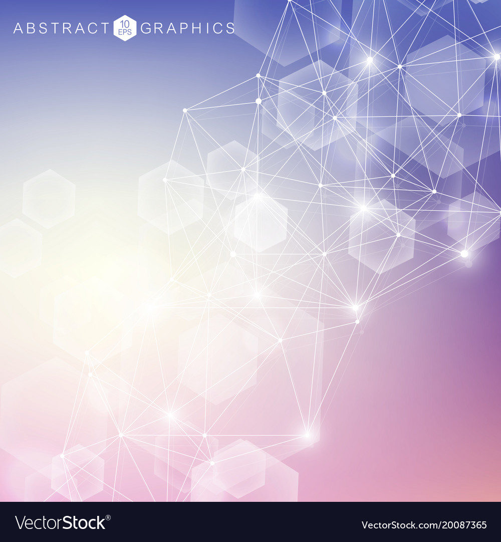 Geometric abstract background with connected line