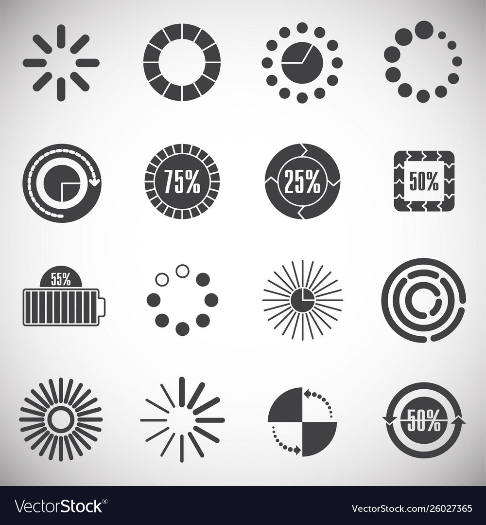 Lading related icons set on background for graphic