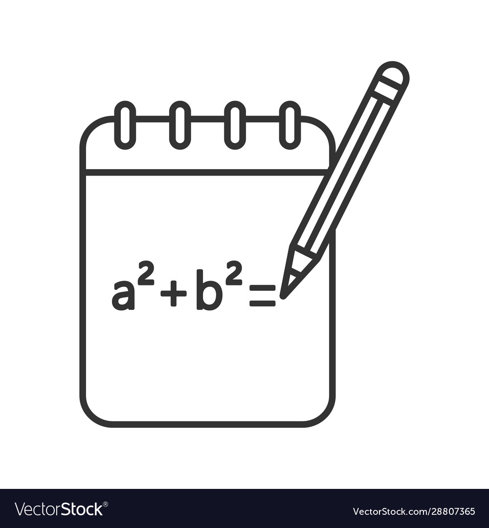 Math Notebook with Linear Formula