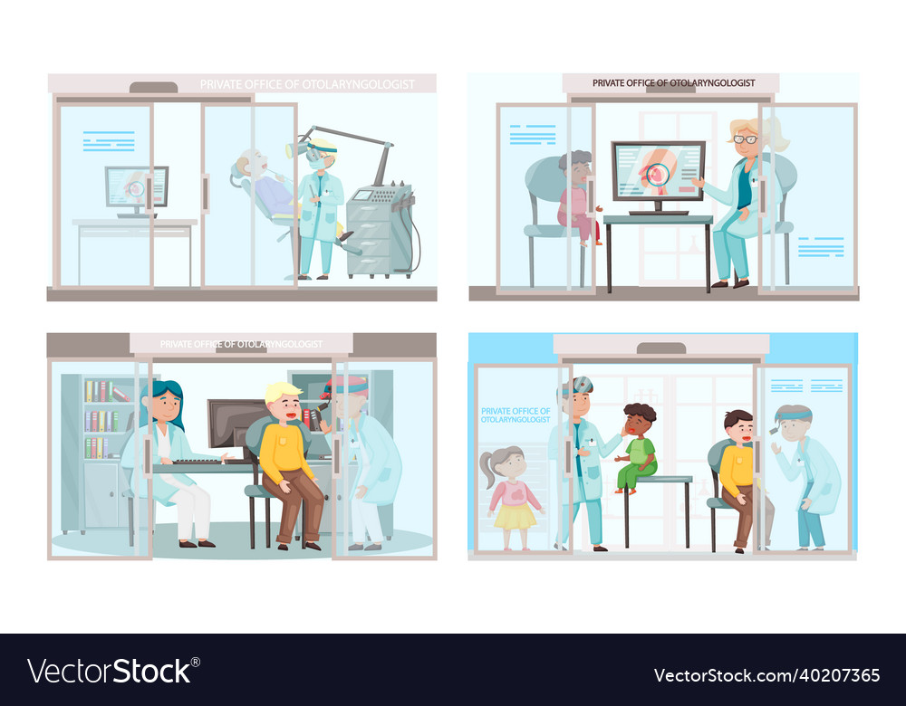 Otology doctor with patient otorhinolaryngology