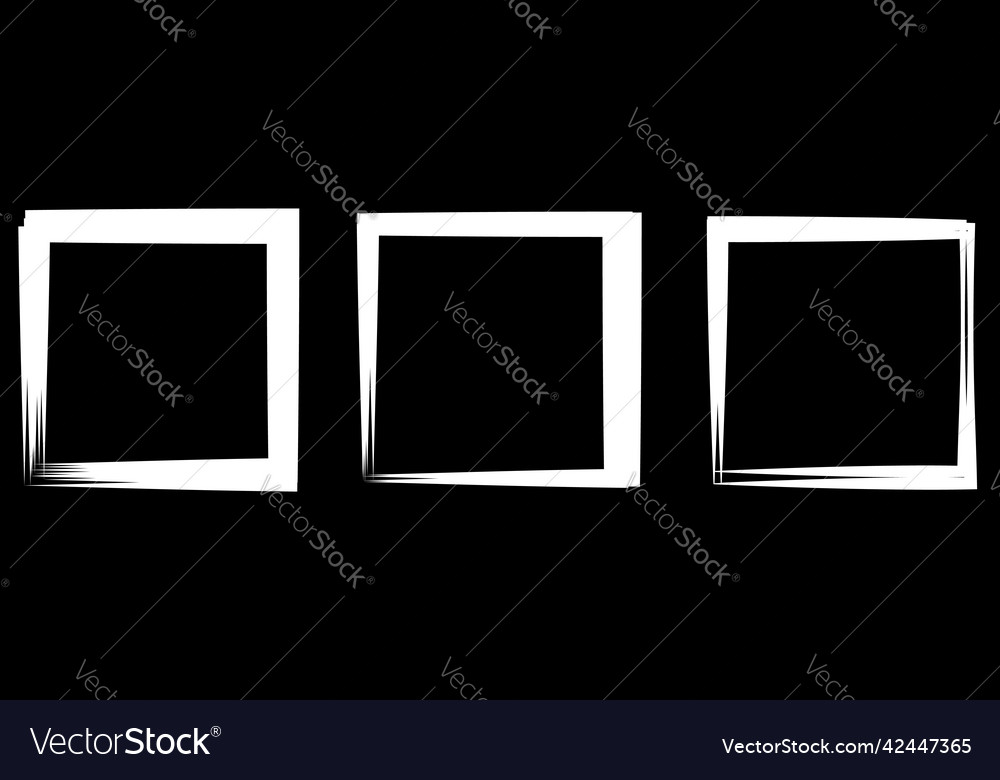 Random square contour frame border element Vector Image Random square contour frame border element