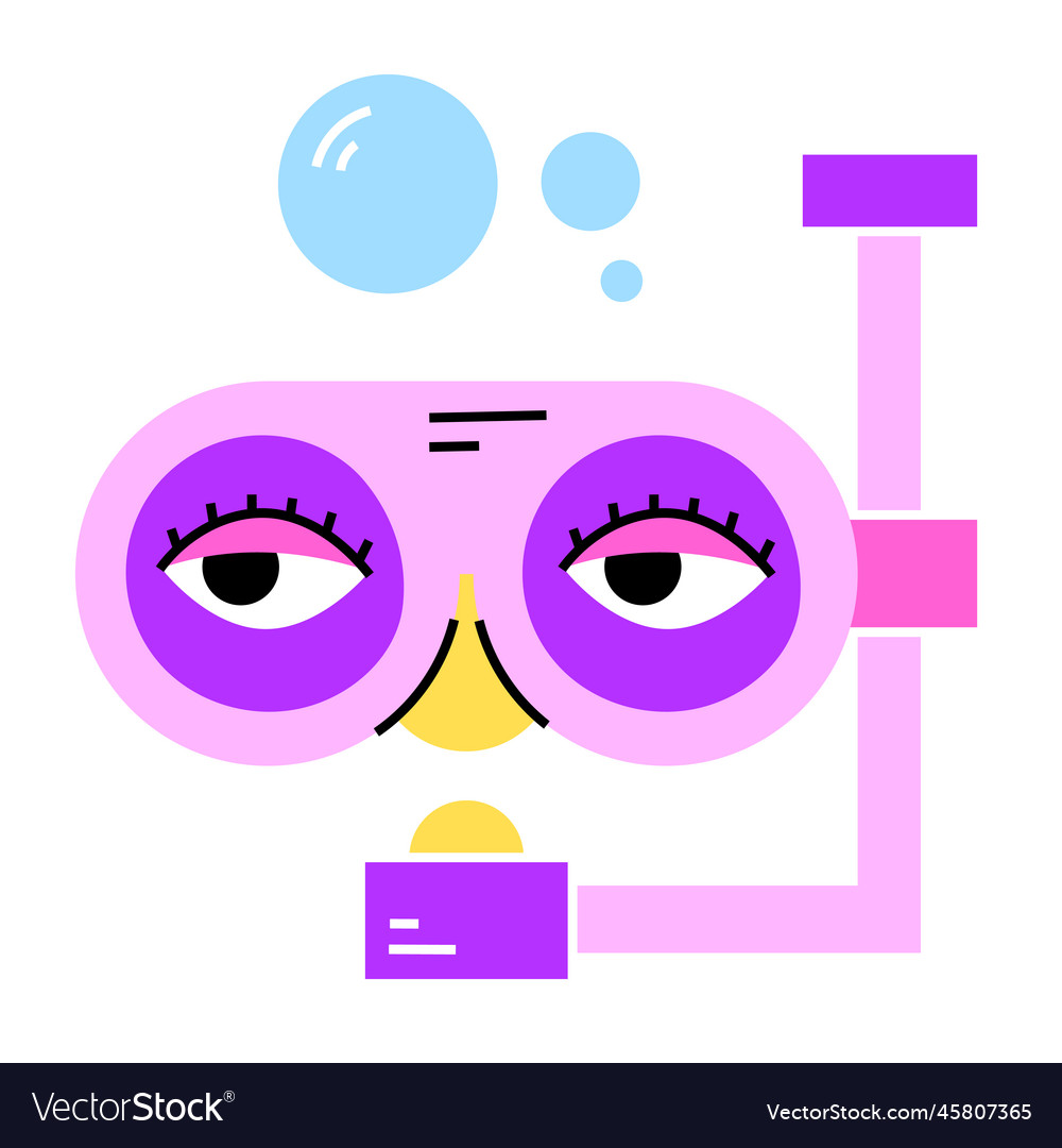 Scuba mask Royalty Free Vector Image VectorStock