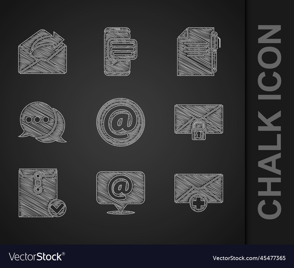 Set mail and e-mail on speech bubble received