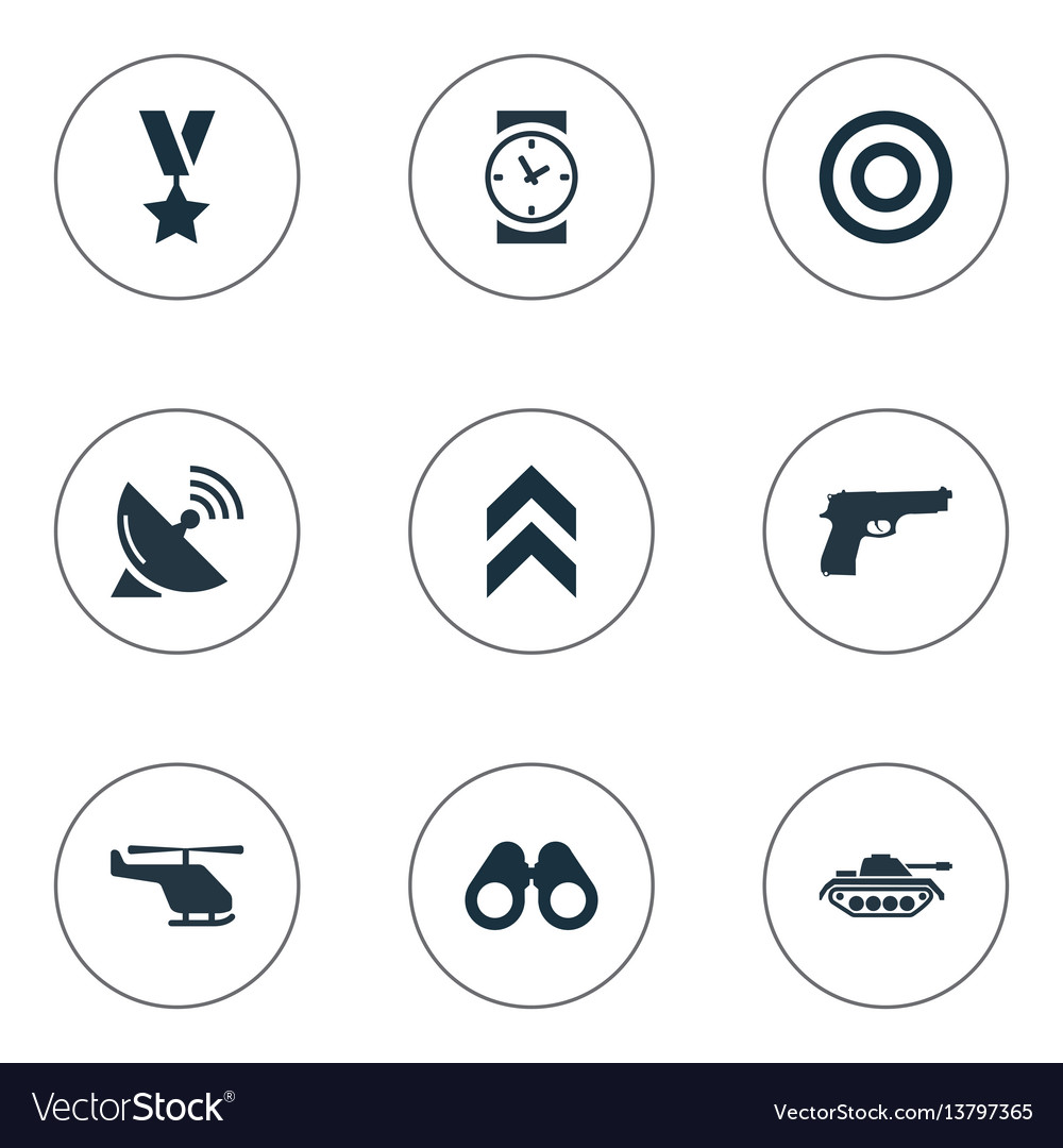 Set of simple army icons