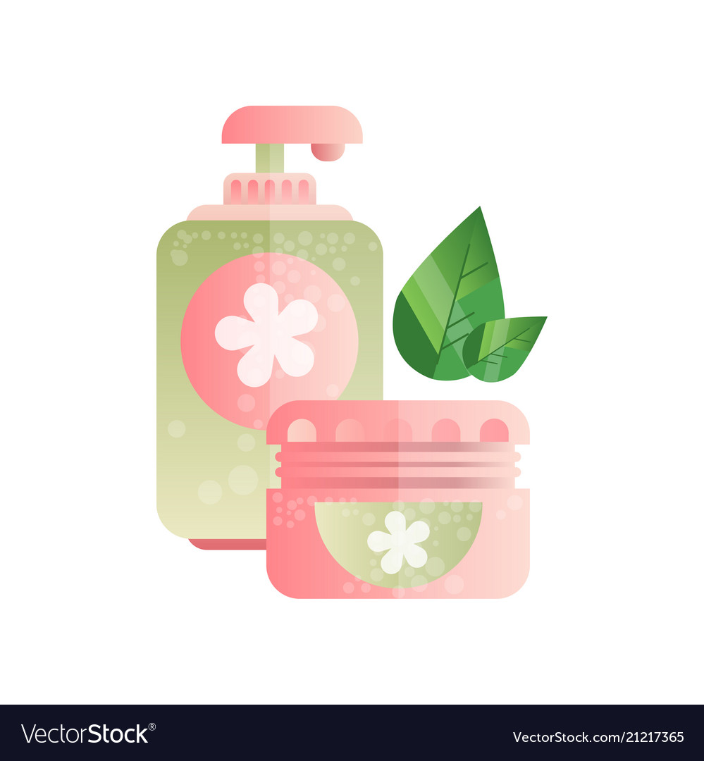 Soap pump bottle and cream jar cosmetic products