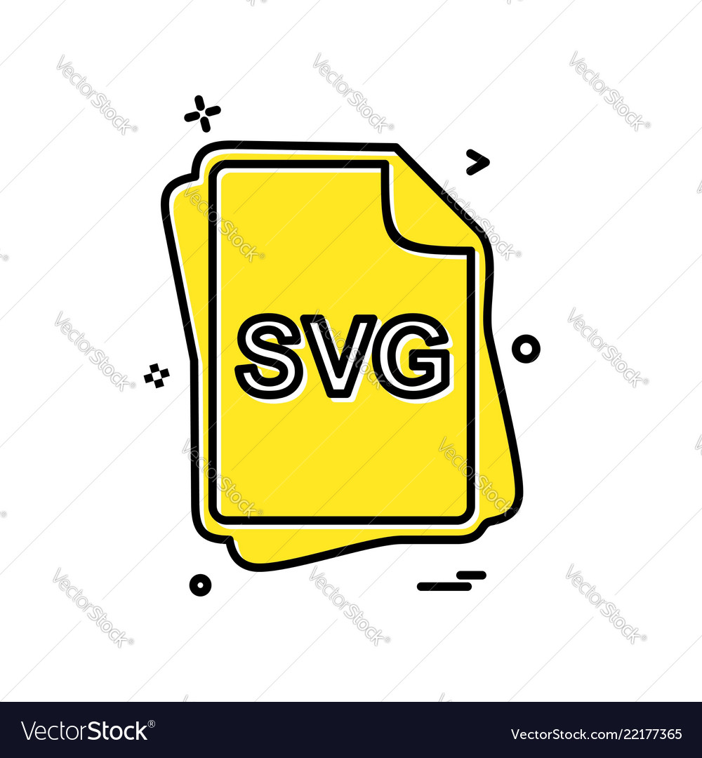 Svg file type icon design Vector Image Svg file type icon design