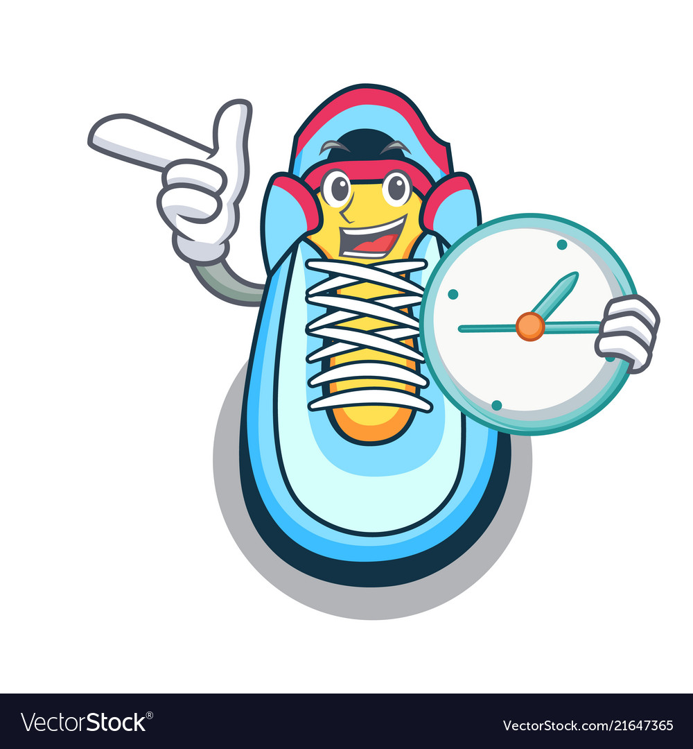 Mit Uhr Cartoon Paar lässige Turnschuhe